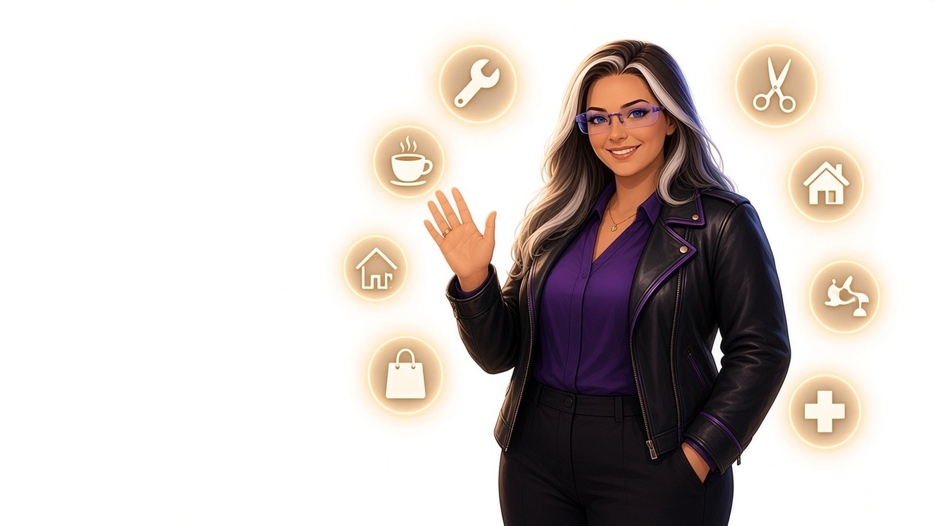 Monica smiling in her Tree of Life room